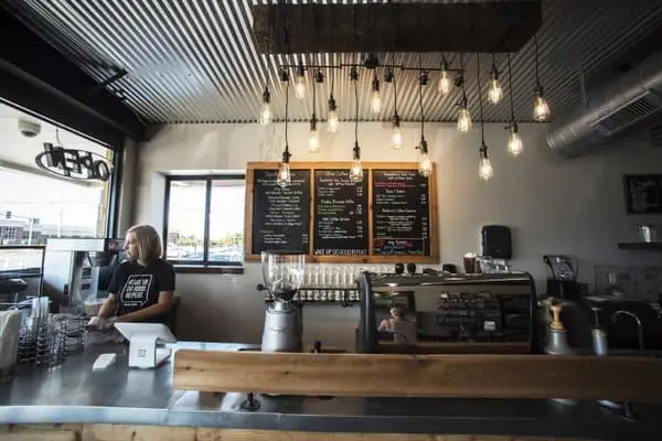 Heroes Coffee Roastery shop in Bentonville Arkansas