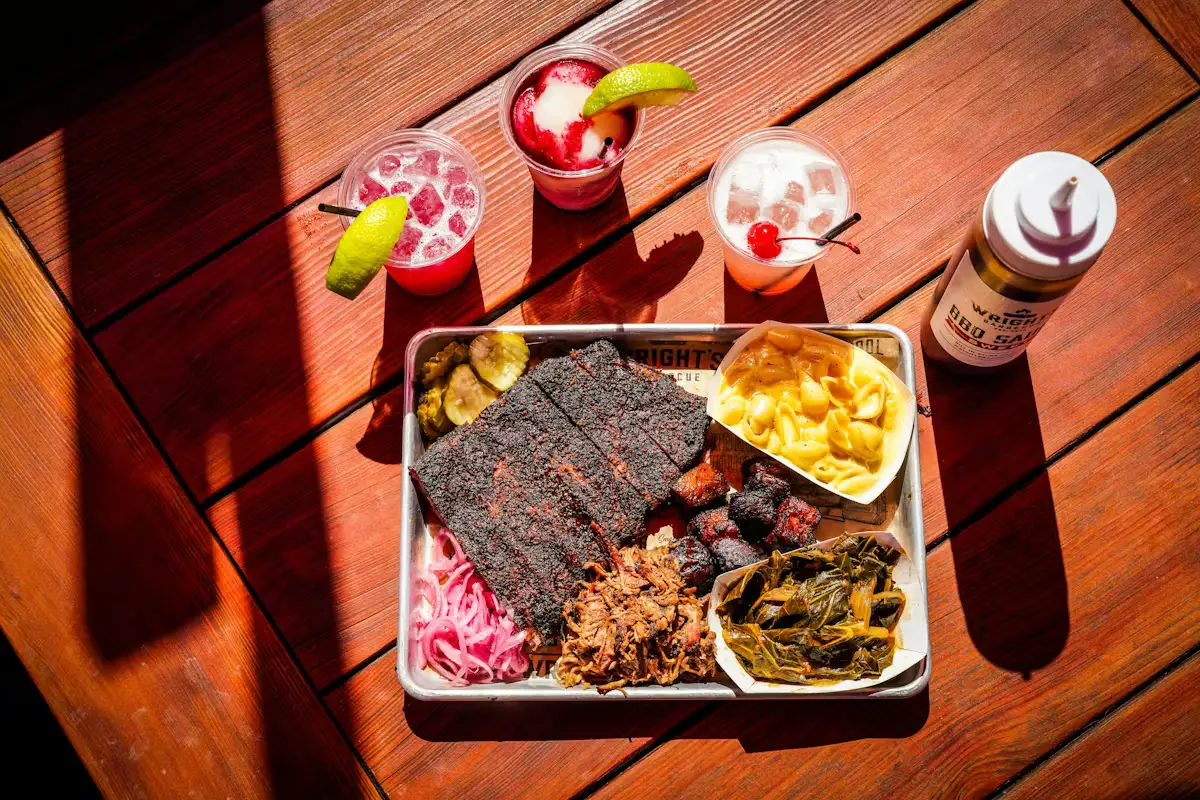 Wrights BBQ and Crystal Bridges area in Bentonville Arkansas