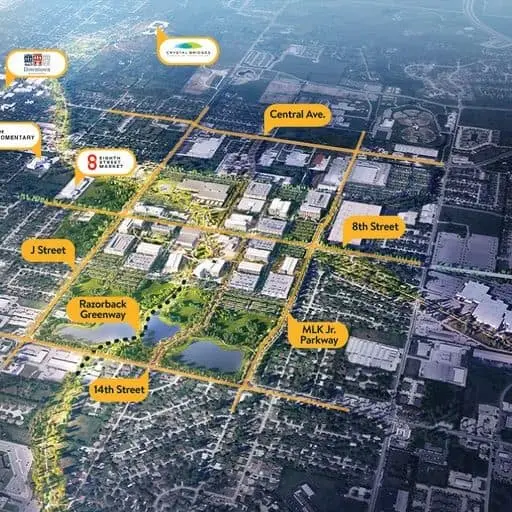 Walmart headquarters trail system plans in Bentonville