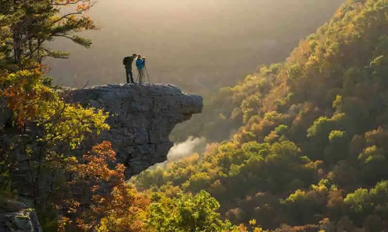 Hiking trail and outdoor scenery in Northwest Arkansas
