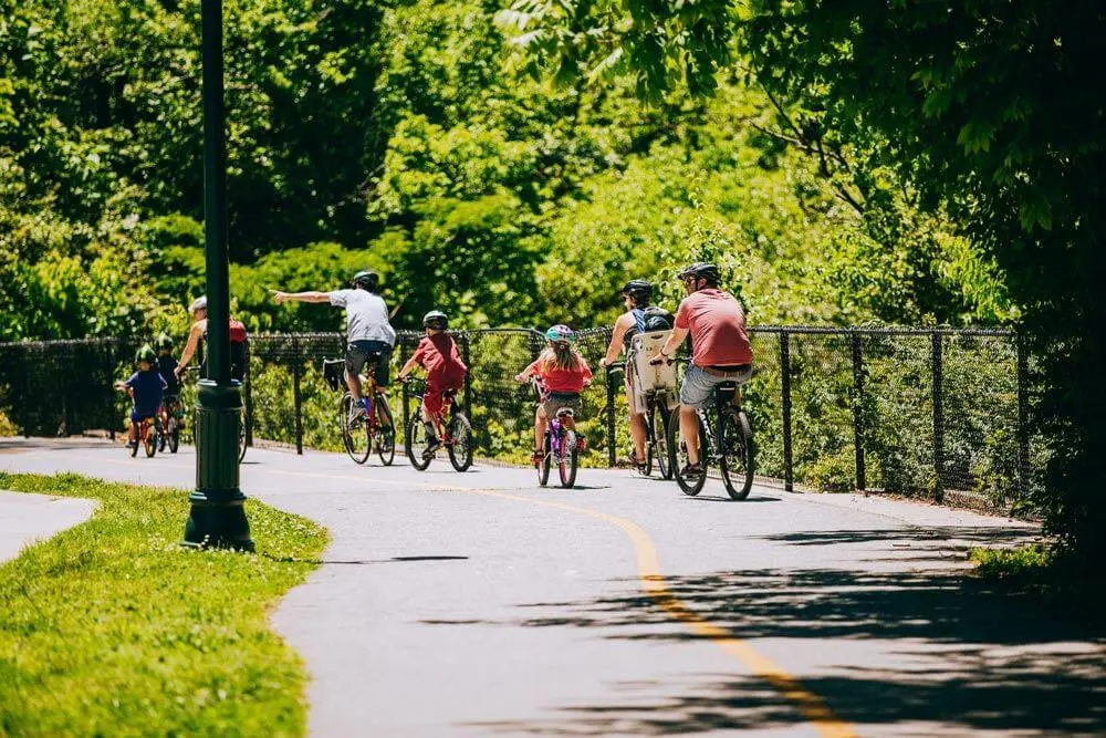 Bentonville 2040 vision with biking trails and community