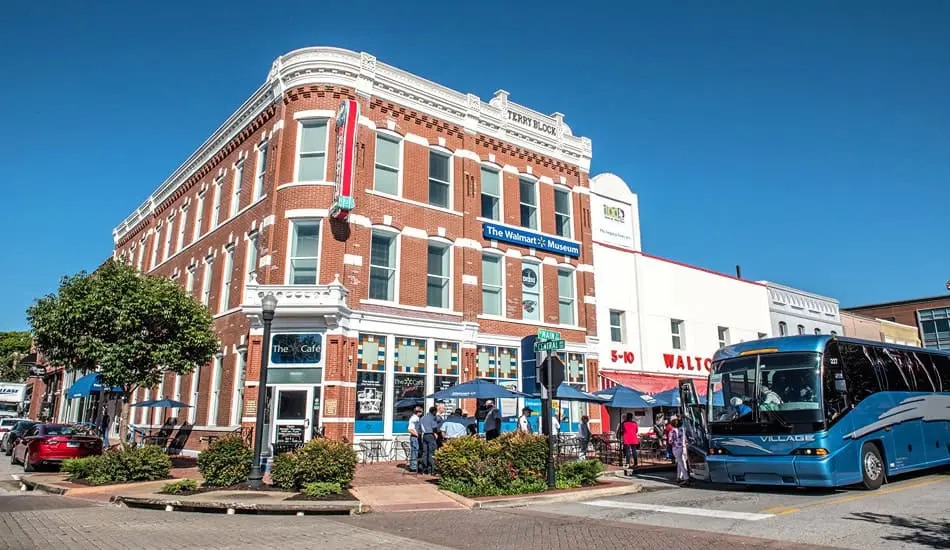 Bentonville Walmart Museum and downtown walking tour group