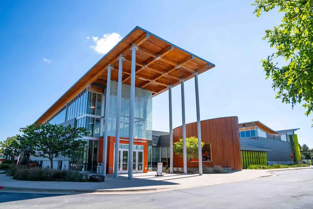 Amazeum science museum exterior in Bentonville Arkansas