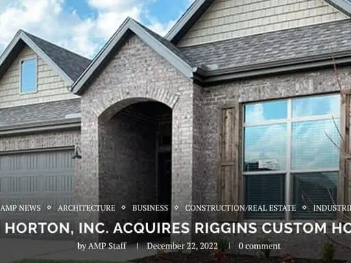 Horton national home builder coming to Northwest Arkansas