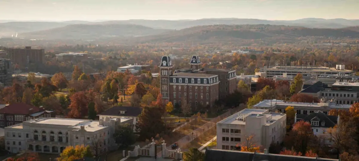 College town atmosphere in Fayetteville Arkansas