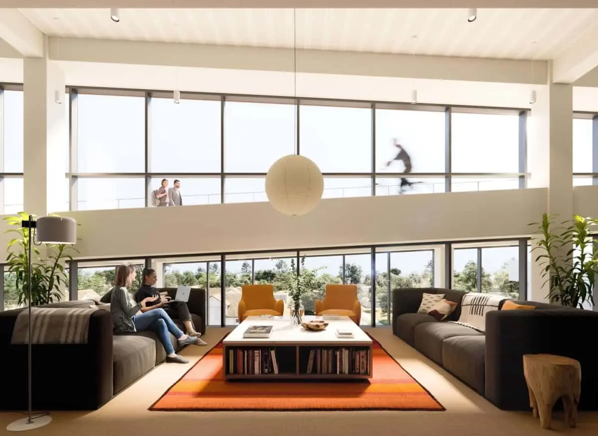 The Ledger bikeable building interior in Bentonville part two