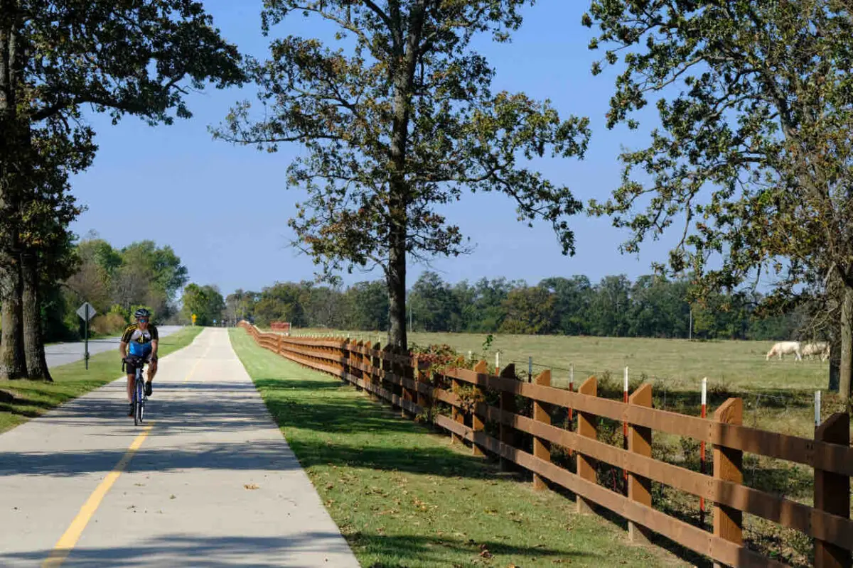 Razorback Greenway paved trail in Northwest Arkansas