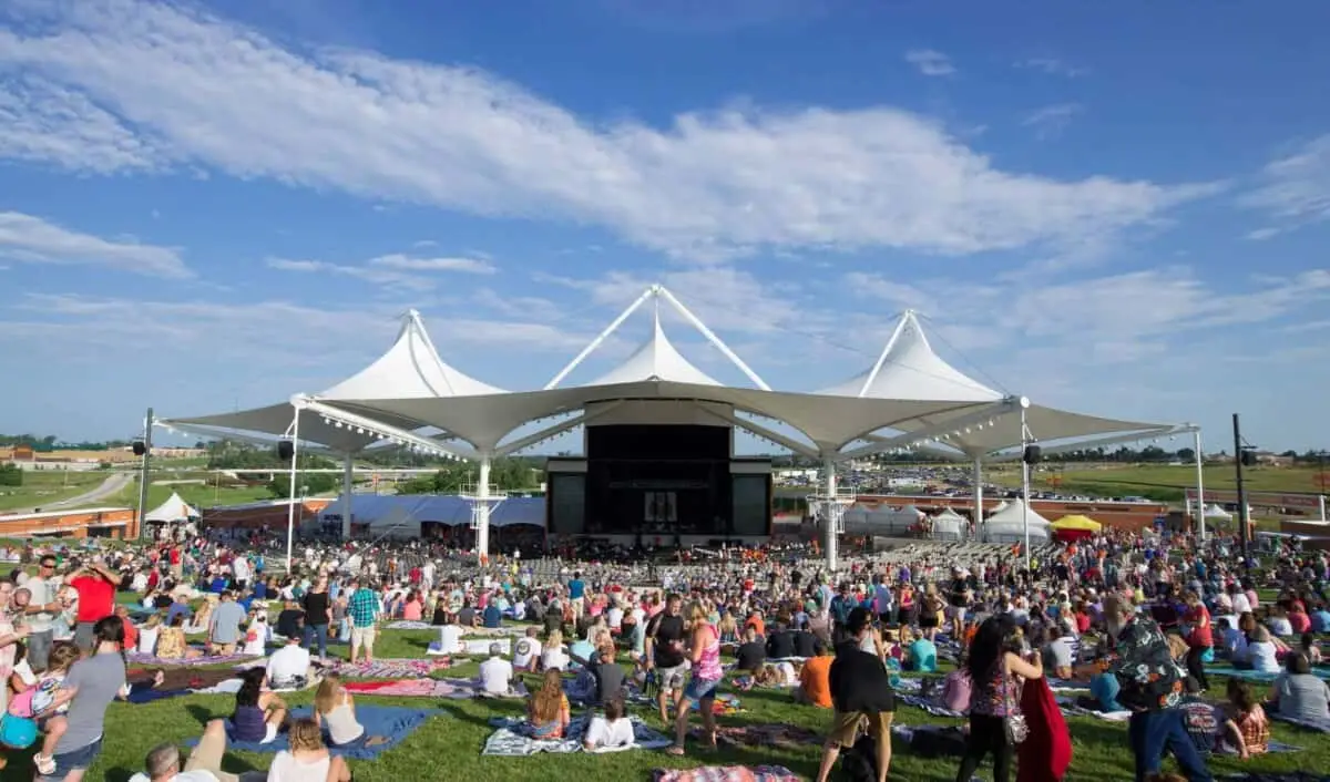 Walmart AMP music pavilion concert venue in Rogers Arkansas