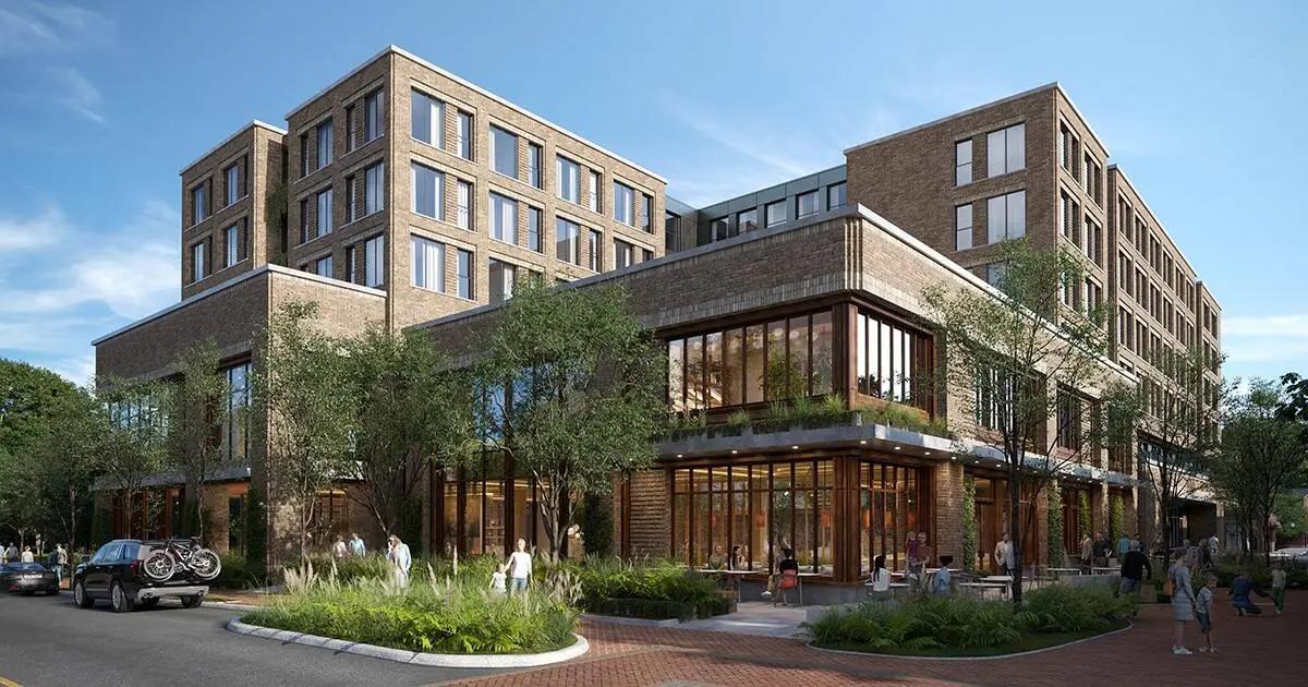 Downtown Bentonville mixed-use hotel development rendering