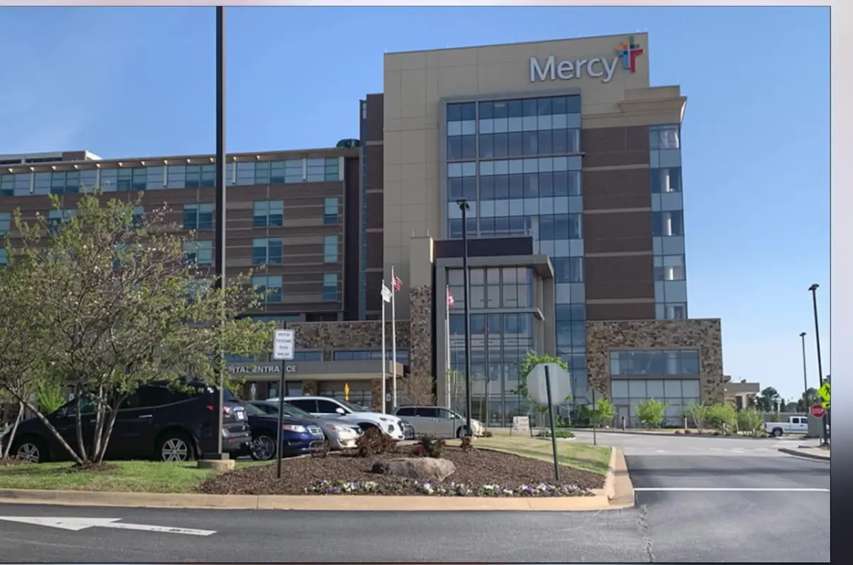 Exterior of Mercy Hospital Northwest Arkansas in Rogers, part of the region's expanding health care campus