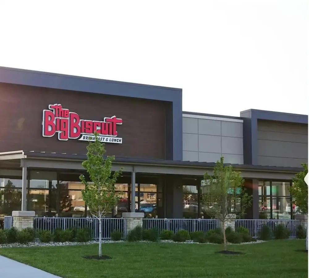 Exterior of The Big Biscuit breakfast and lunch restaurant, the Kansas City chain opening a second Northwest Arkansas location in Rogers
